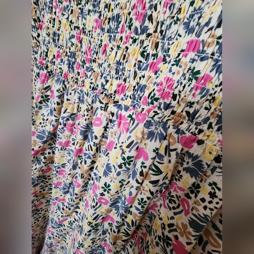 NWT GAP Smocked Tiered Midi Dress - Picture 5 of 11